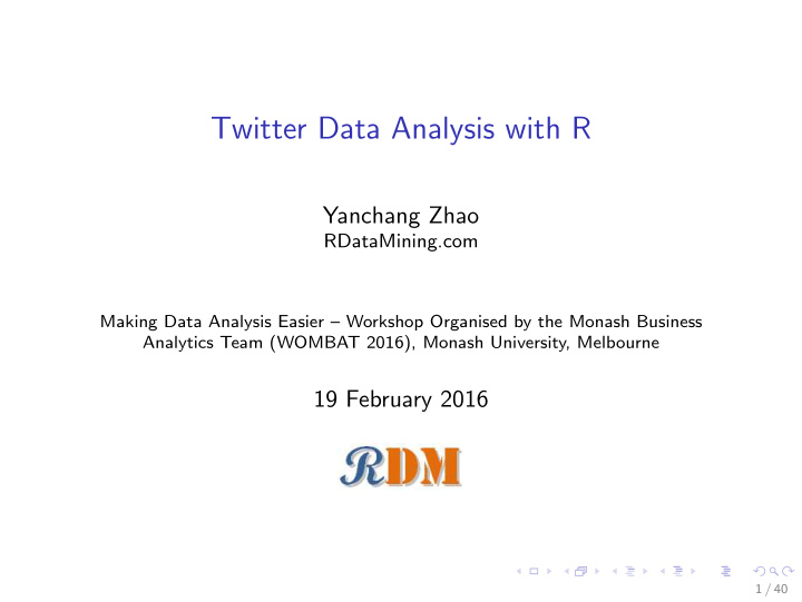 twitter data analysis with r