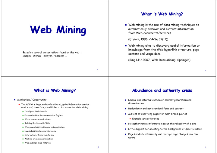 web mining web mining web mining web mining