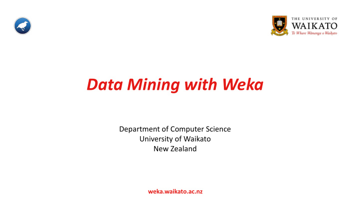 data mining with weka