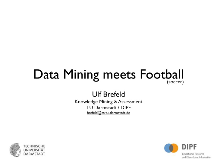 data mining meets football