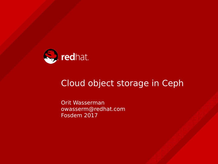 cloud object storage in ceph