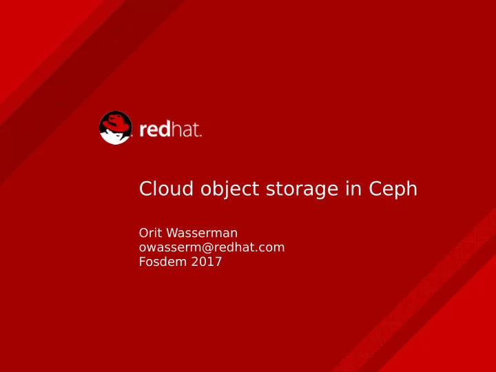 cloud object storage in ceph