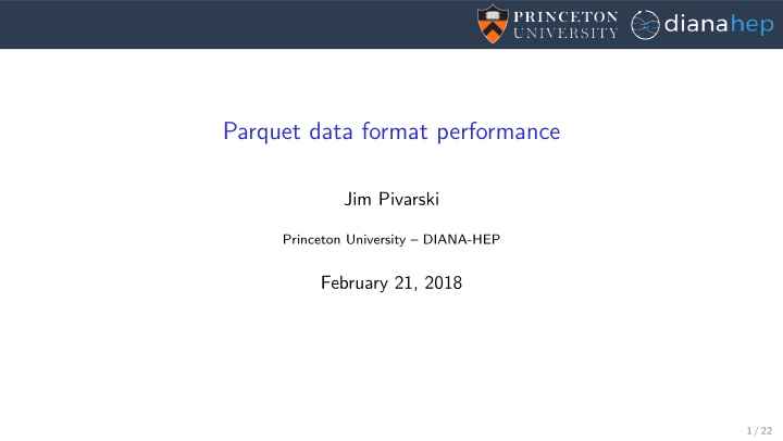 parquet data format performance