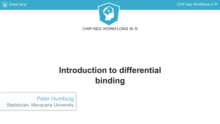 introduction to differential binding