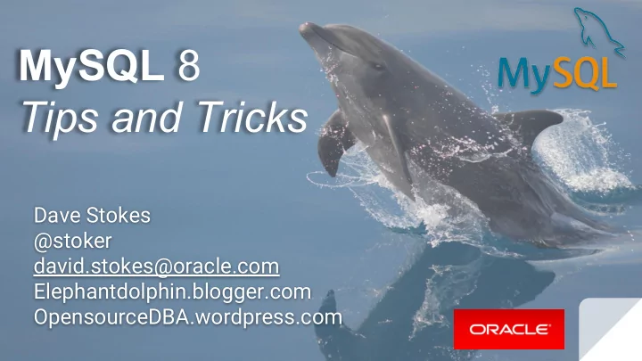 mysql 8 tips and tricks