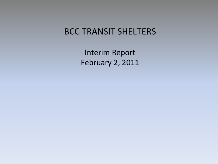 bcc transit shelters