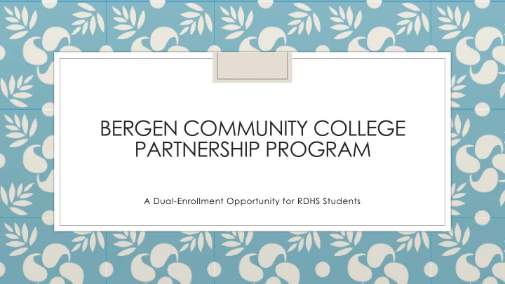 bergen community college
