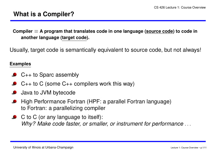 what is a compiler