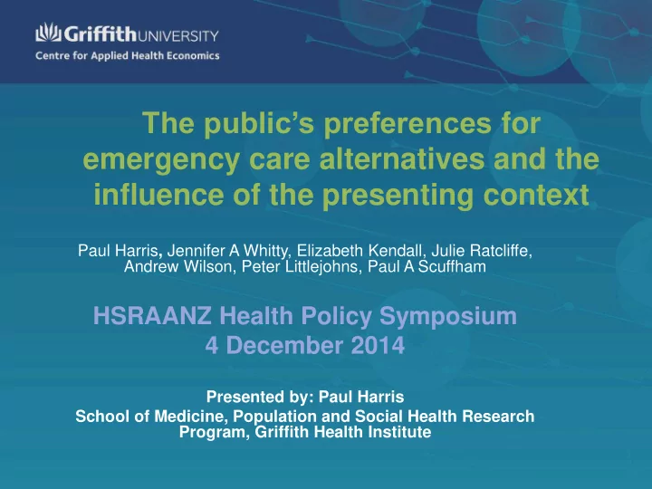 paul harris jennifer a whitty elizabeth kendall julie