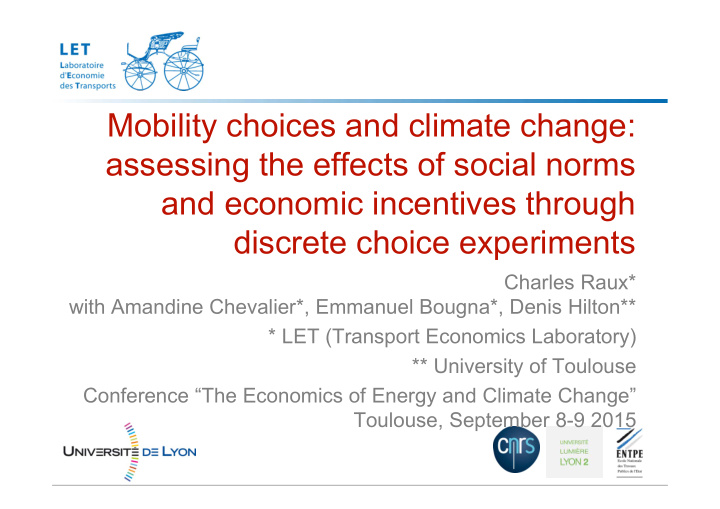 mobility choices and climate change assessing the effects