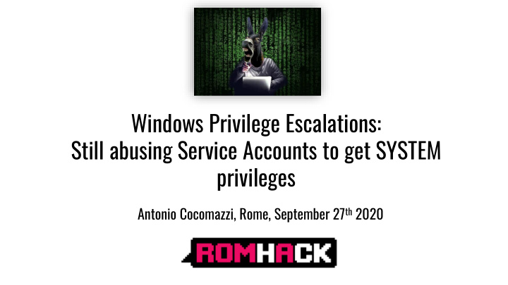 windows privilege escalations