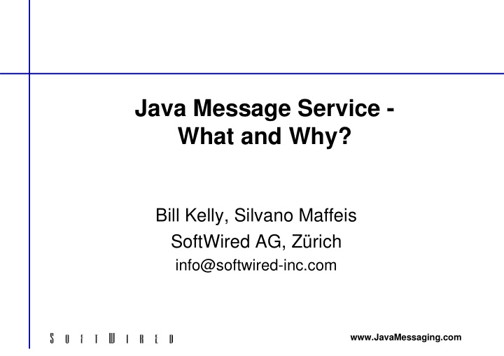java message service what and why