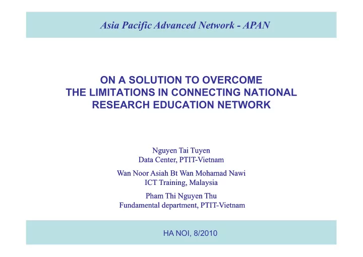 asia pacific advanced etwork apa