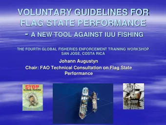 OVERVIEW  WHY THE NEED FOR GUIDELINES?  DEVELOPMENTS LEADING UP TO THE  TECHNICAL