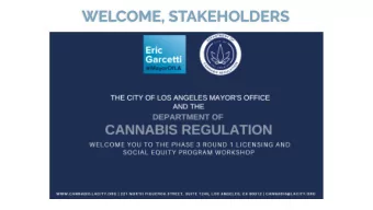 WELCOME, STAKEHOLDERS  OVERVIEW  General Information &amp; Updates  Licensing  Social