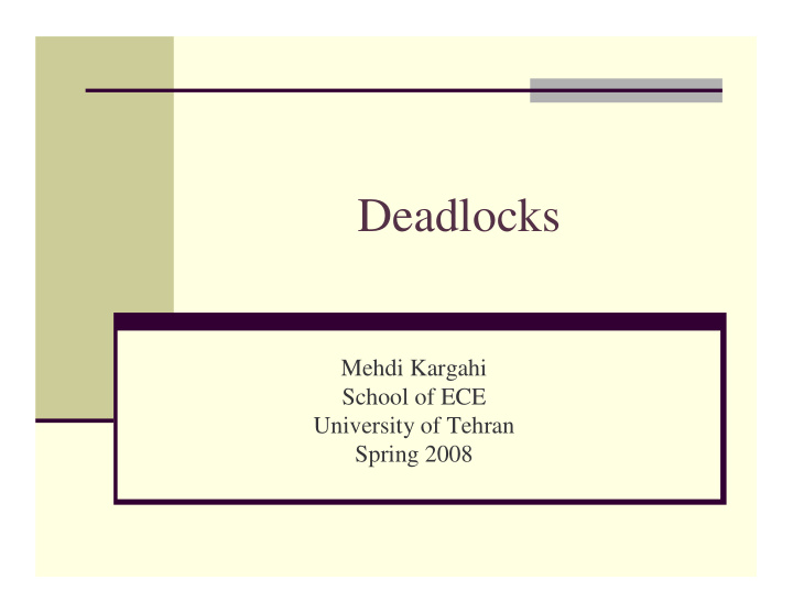 deadlocks