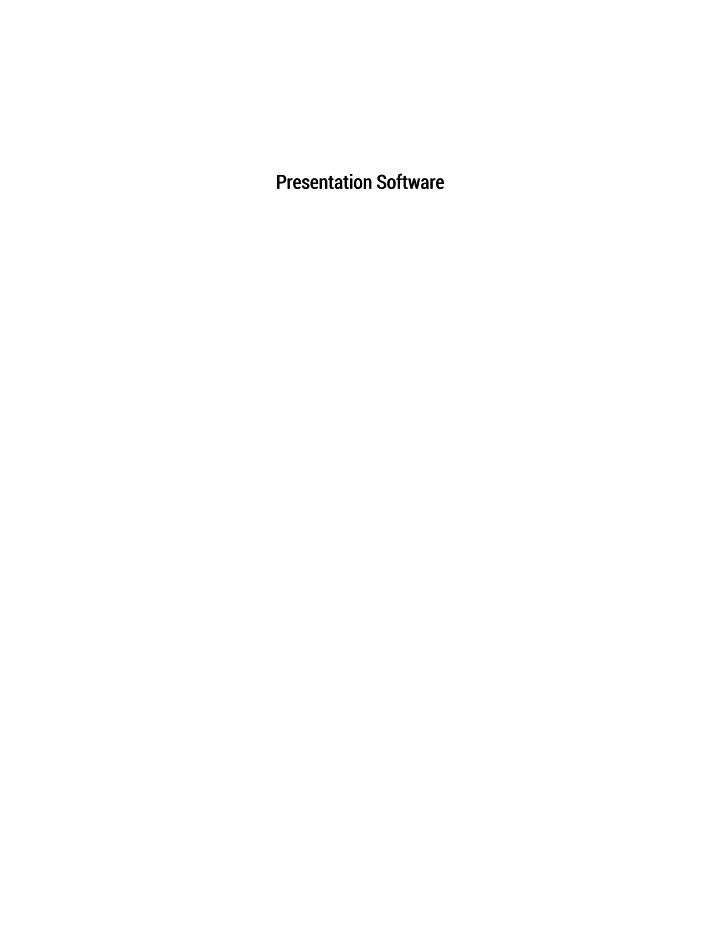 presentation software presentation software presentation