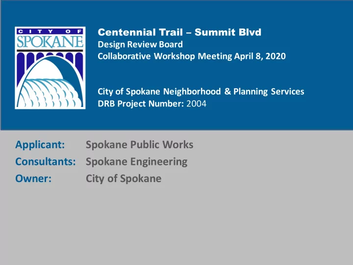 applicant spokane public works consultants spokane