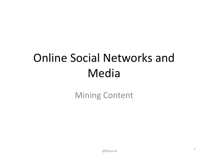 online social networks and