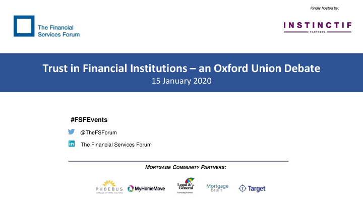 trust in financial institutions an oxford union debate