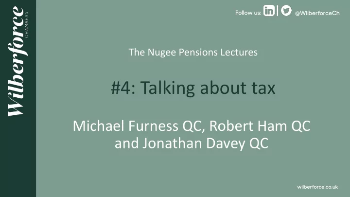 4 talking about tax