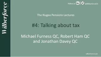 #4: Talking about tax  Michael Furness QC, Robert Ham QC  and Jonathan Davey QC  wilberforce.co.uk