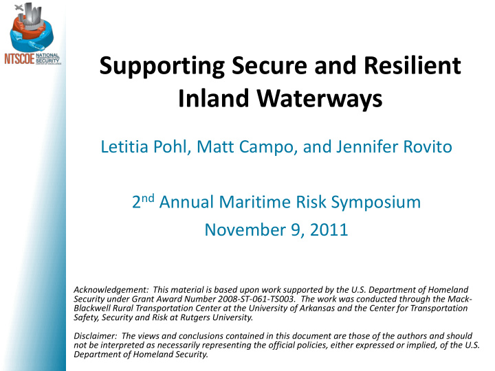 supporting secure and resilient