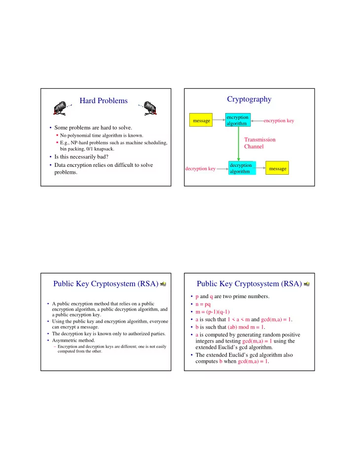 cryptography hard problems