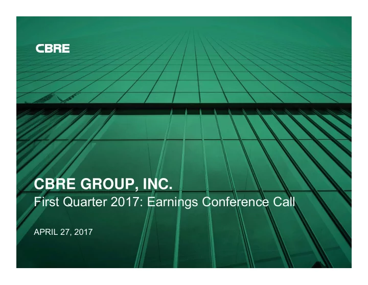 cbre group inc