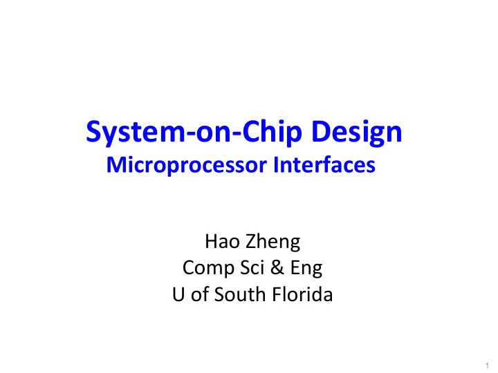 system on chip design