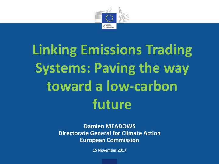 linking emissions trading systems paving the way toward a