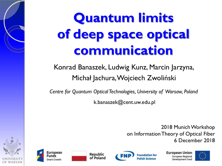 quantum limits of deep space optical communication