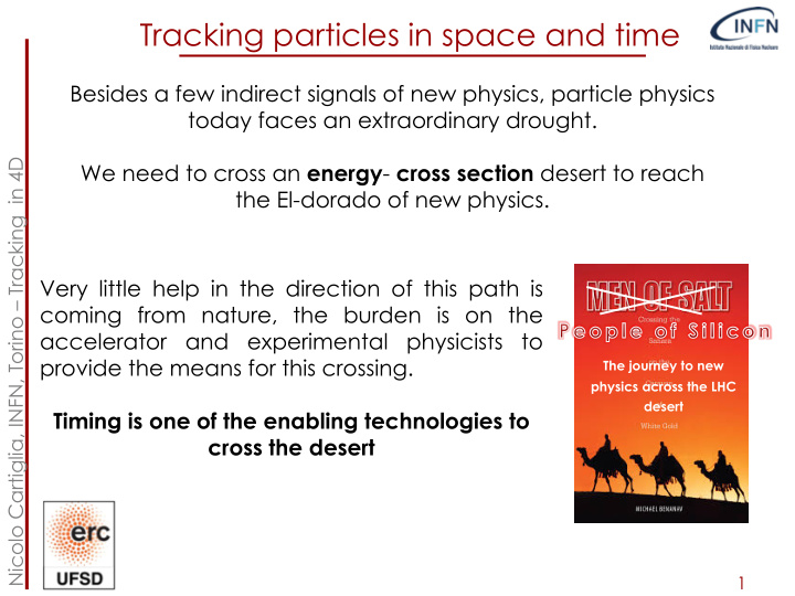 tracking particles in space and time
