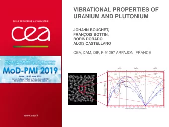 JOHANN BOUCHET,  FRANOIS BOTTIN,  BORIS DORADO,  ALOIS CASTELLANO CEA, DAM, DIF, F-91297 ARPAJON,