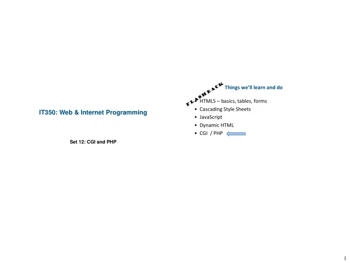 it350 web internet programming