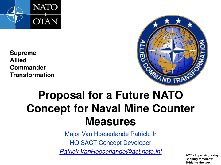 concept for naval mine counter