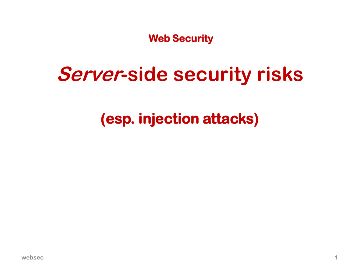 server side security risks