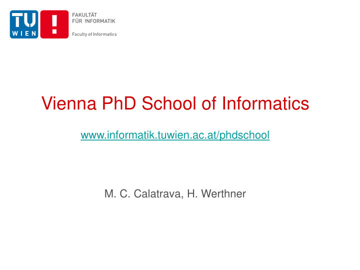 vienna phd school of informatics