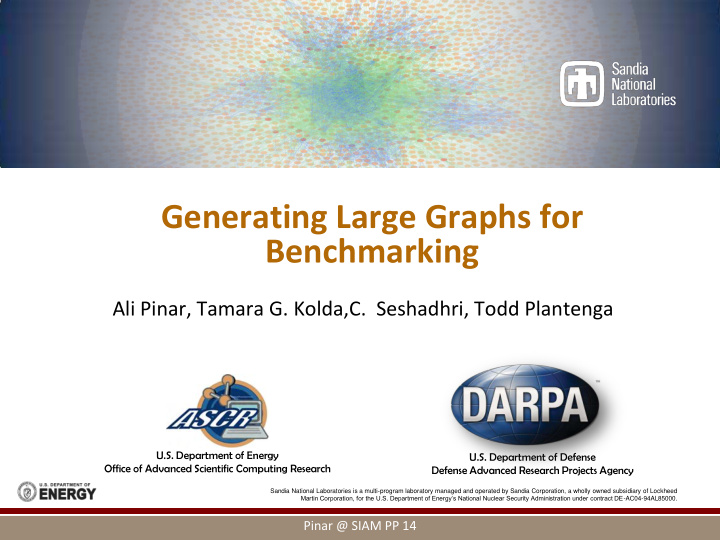 generating large graphs for benchmarking