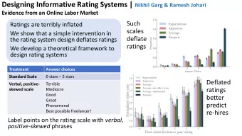 Theoretical approach  Suppose we have estimated a joint distribution  between seller quality and