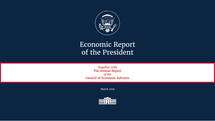 economic report of the president