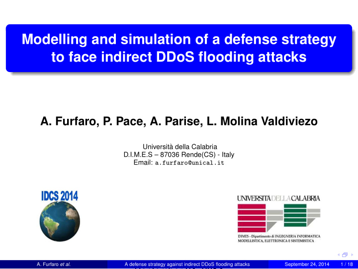modelling and simulation of a defense strategy to face