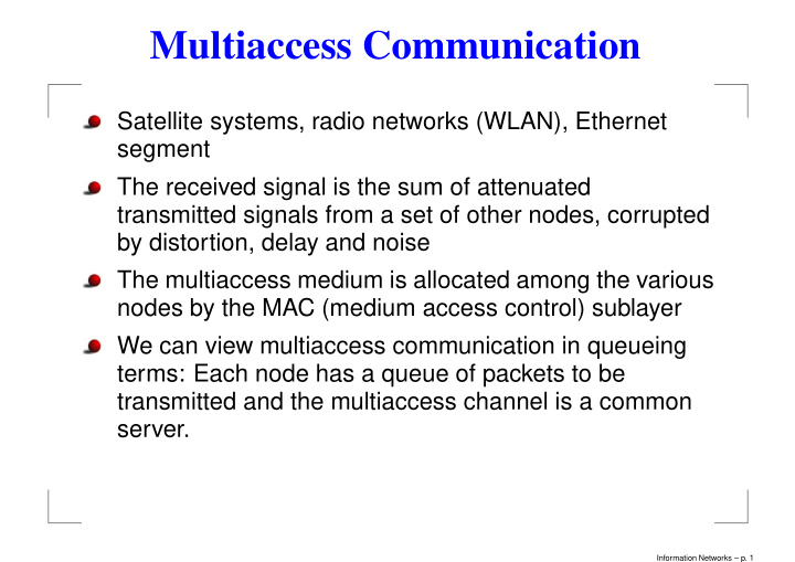 multiaccess communication