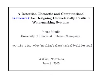 A Detection-Theoretic and Computational  Framework for Designing Geometrically Resilient