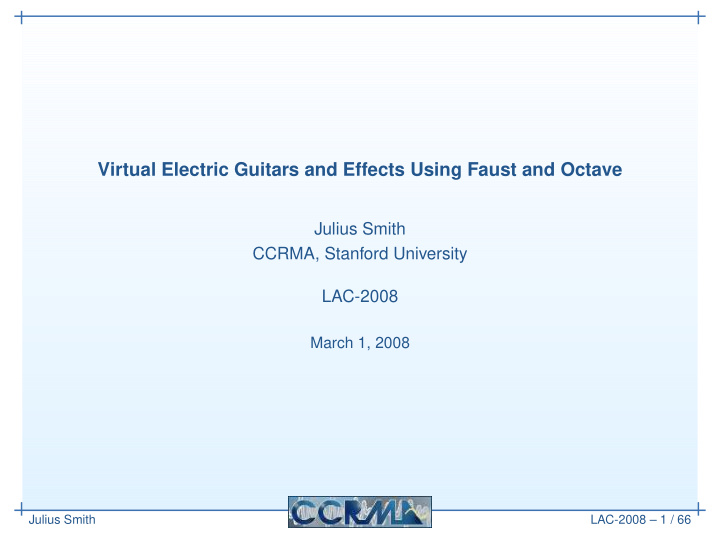 virtual electric guitars and effects using faust and