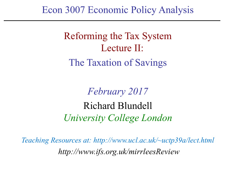 econ 3007 economic policy analysis reforming the tax