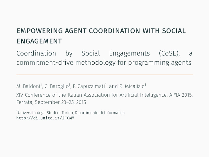 empowering agent coordination with social engagement