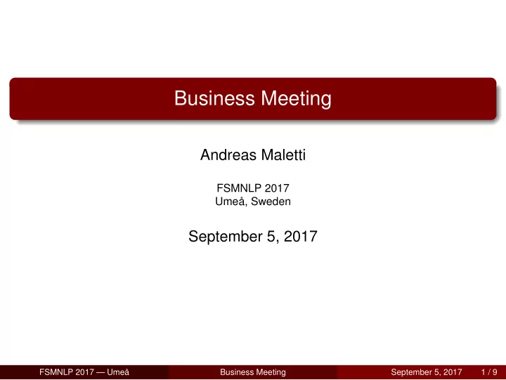 business meeting
