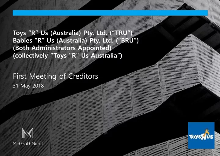 first meeting of creditors
