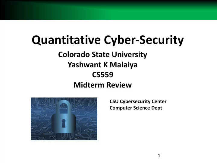 quantitative cyber security
